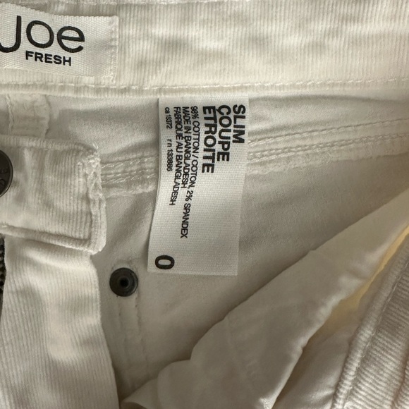 Summer white pants Joe Fresh Size 0 - Picture 3 of 5